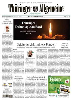 Cover of Thuringer Allgemeine (Arnstadt und Ilmenauz)
