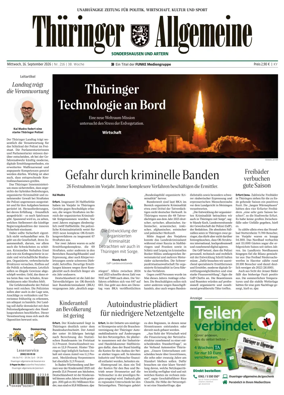Cover of Thuringer Allgemeine (Sonderhausen und Artern)