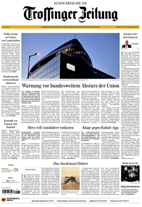 Cover of Trossinger Zeitung