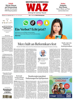 Cover of Westdeutsche Allgemeine Zeitung (Castrop-Rauxel)