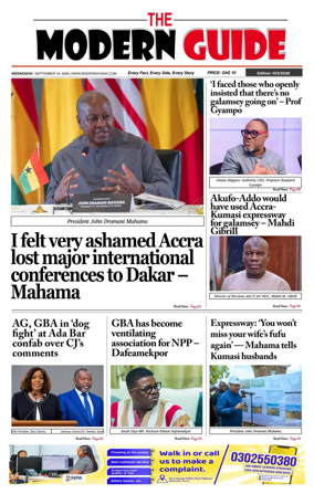Cover of The Modern Guide Newspaper (Ghana)