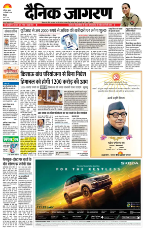 Cover of Dainik Jagran - Shimla