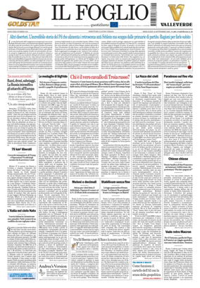 Cover of Il Foglio Quotidiano