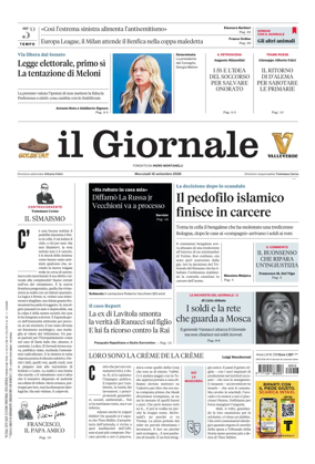 Cover of Il Giornale (Italy)