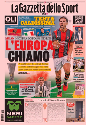 Cover of La Gazzetta dello Sport