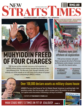 Cover of New Straits Times