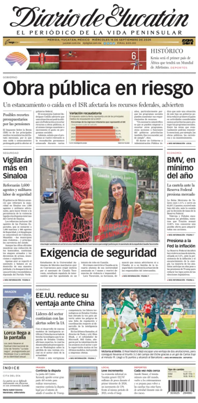 Cover of Diario de Yucatan