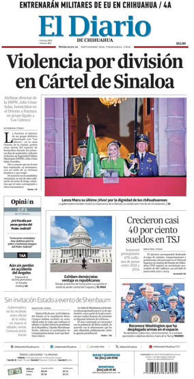 Cover of El Diario de Chihuahua