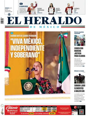 Cover of El Heraldo de Mexico