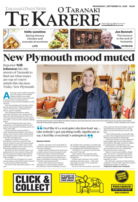 Cover of Taranaki Daily News