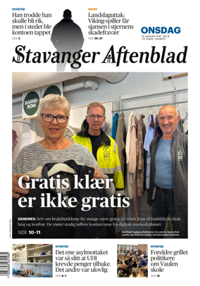 Cover of Stavanger Aftenblad