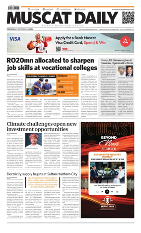 Cover of Muscat Daily