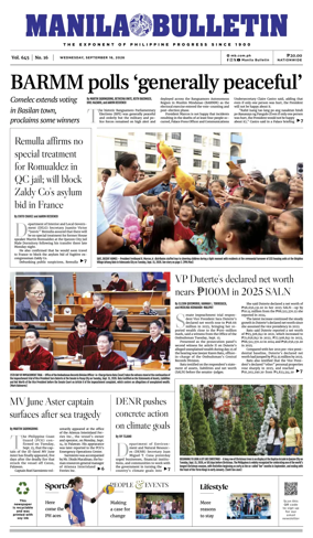 Cover of Manila Bulletin