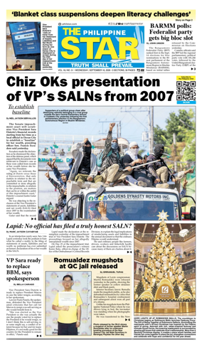 Cover of The Philippine Star