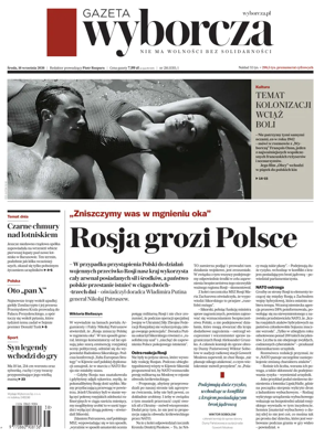 Cover of Gazeta Wyborcza