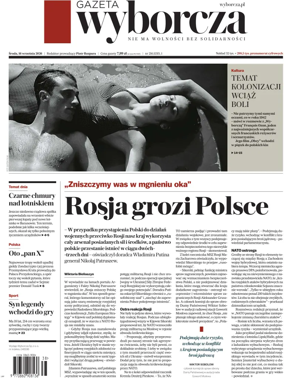 Cover of Gazeta Wyborcza Stoleczna