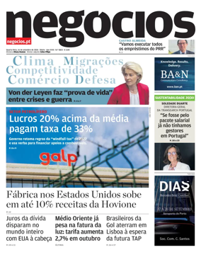 Cover of Jornal de Negocios