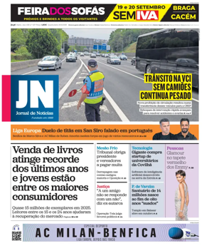 Cover of Jornal de Noticias