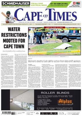 Cover of Cape Times