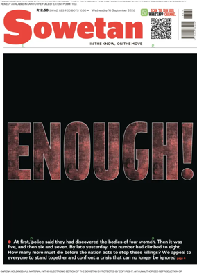Cover of Sowetan