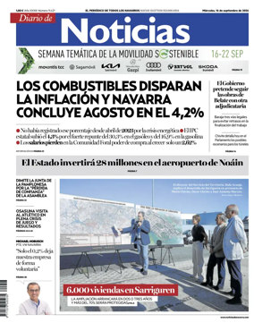 Cover of Diario de Noticias (Spain)