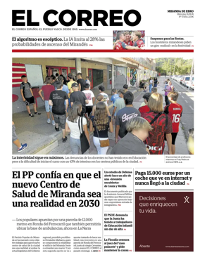 Cover of El Correo (Miranda de Ebro)