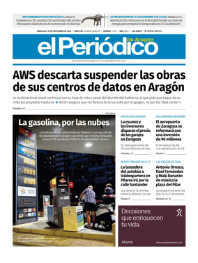 Cover of El Periodico Aragon