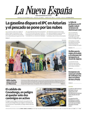 Cover of La Nueva Espana (Occidente)