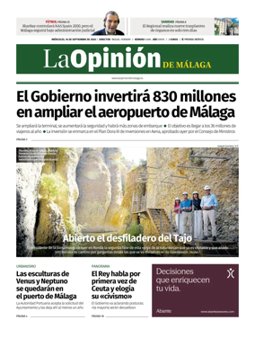 Cover of La Opinion de Malaga