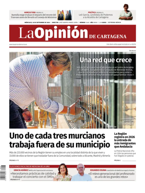 Cover of La Opinion de Murcia (Cartagena)