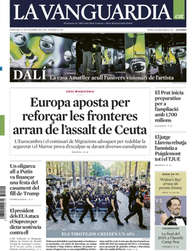 Cover of La Vanguardia (Catalonia - 1st edition)