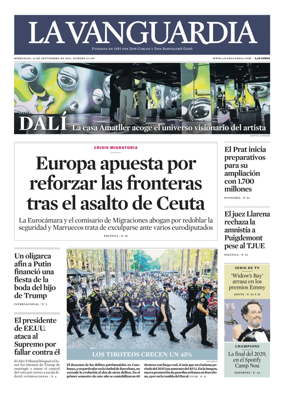 Cover of La Vanguardia