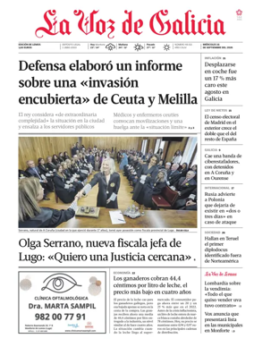 Cover of La Voz de Galicia (Monforte)