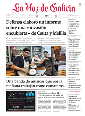 Cover of La Voz de Galicia (Ourense)