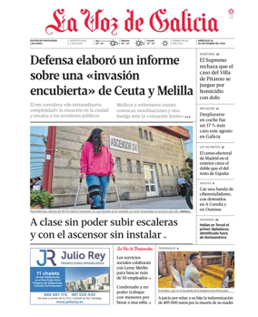 Cover of La Voz de Galicia (Pontevedra)