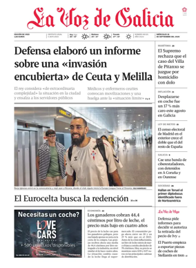 Cover of La Voz de Galicia (Vigo)