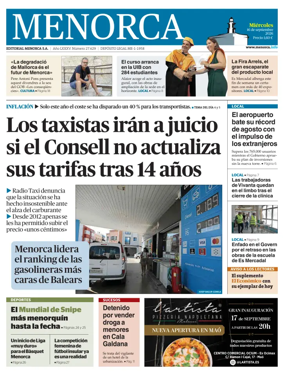 Cover of Menorca Diario Insular
