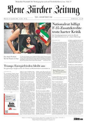 Cover of Neue Zurcher Zeitung