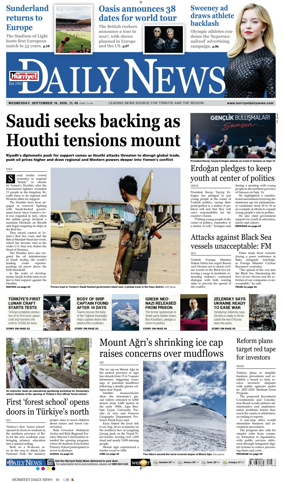 Cover of Hurriyet Daily News & Economic Review