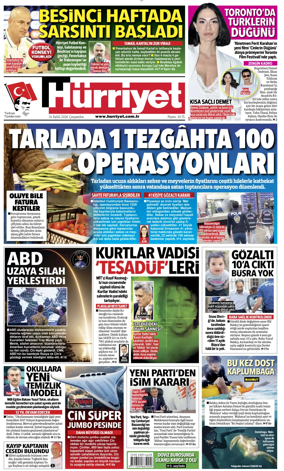 Cover of Hurriyet