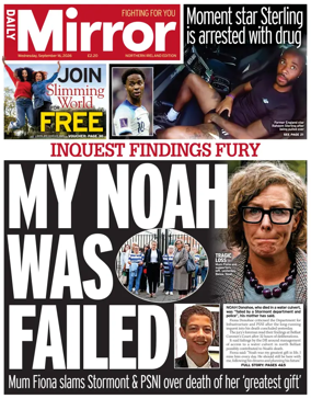 Cover of Daily Mirror (Northern Ireland)