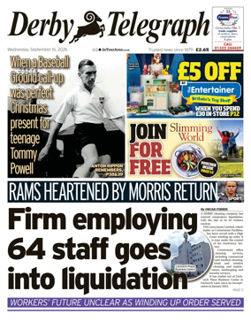 Cover of Derby Telegraph