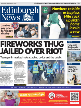 Cover of Edinburgh Evening News