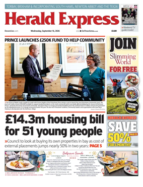 Cover of Herald Express (Torbay Brixham & South Hams Edition)