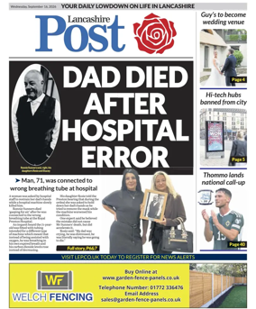 Cover of Lancashire Evening Post