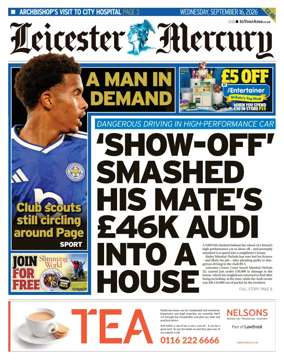 Cover of Leicester Mercury
