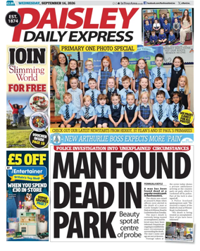 Cover of Paisley Daily Express