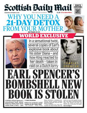 Cover of Scottish Daily Mail