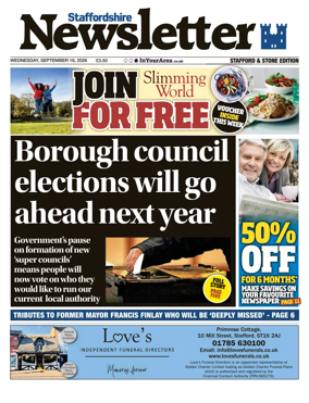 Cover of Staffordshire Newsletter