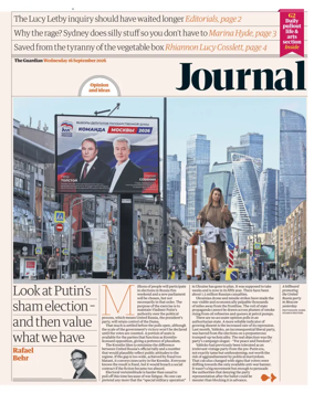 Cover of The Guardian e-paper Journal